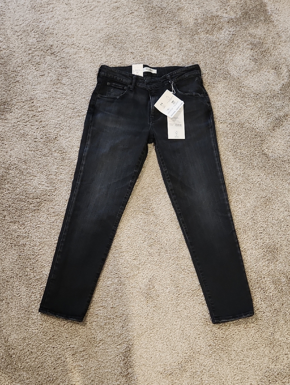Moussy Women's Washed Black Skinny Jeans